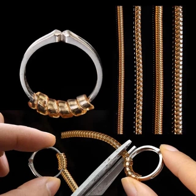 Picture of New Tightener Spring Rope for Ring Size Adjustment Tools Loose Ring Inner Adjust Invisible Spiral Rings