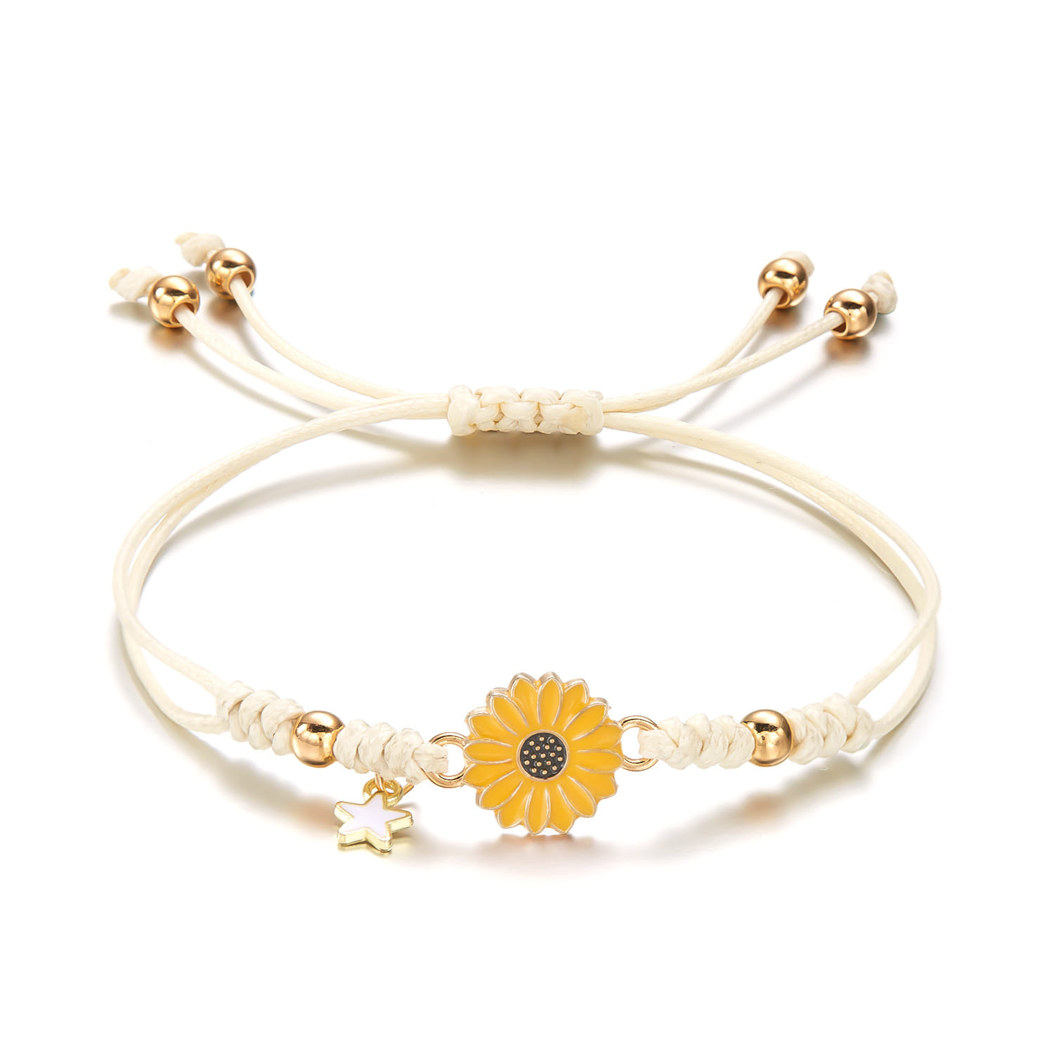 Picture of Bracelet Set Chain Boho Fashion Sunflower Jewellery Bracelet For  Women