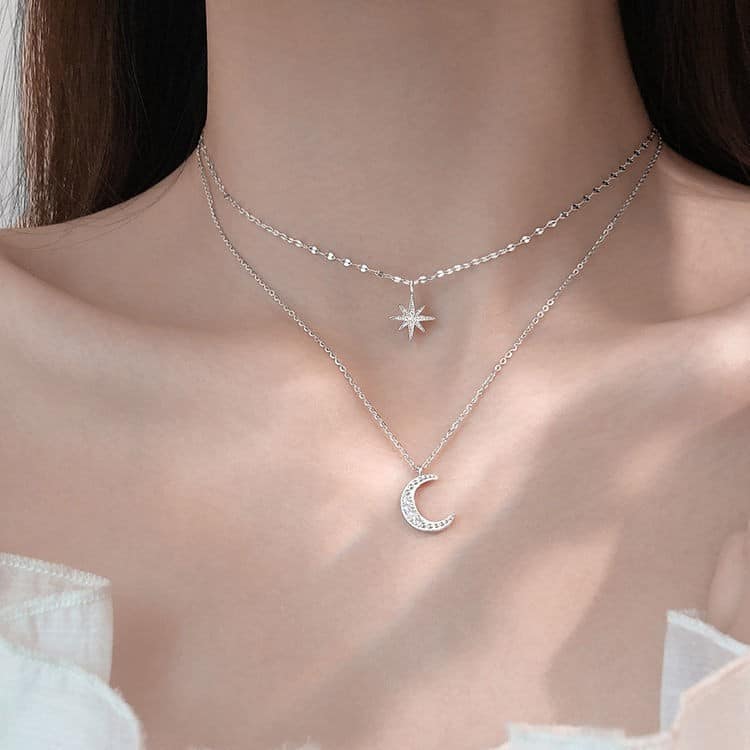Picture of Crystal Butterfly Necklace Female Star DesignChain Girl Gift Exquisite Accessories  For Women