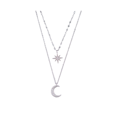 Picture of Crystal Butterfly Necklace Female Star DesignChain Girl Gift Exquisite Accessories  For Women