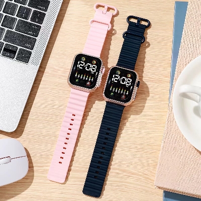 Picture of 30M Fashion Women's Watch for Men's Sports Waterproof Simple Silicone Electronic Watch for men
