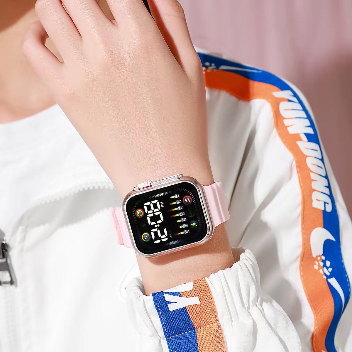 Picture of 30M Fashion Women's Watch for Men's Sports Waterproof Simple Silicone Electronic Watch for men