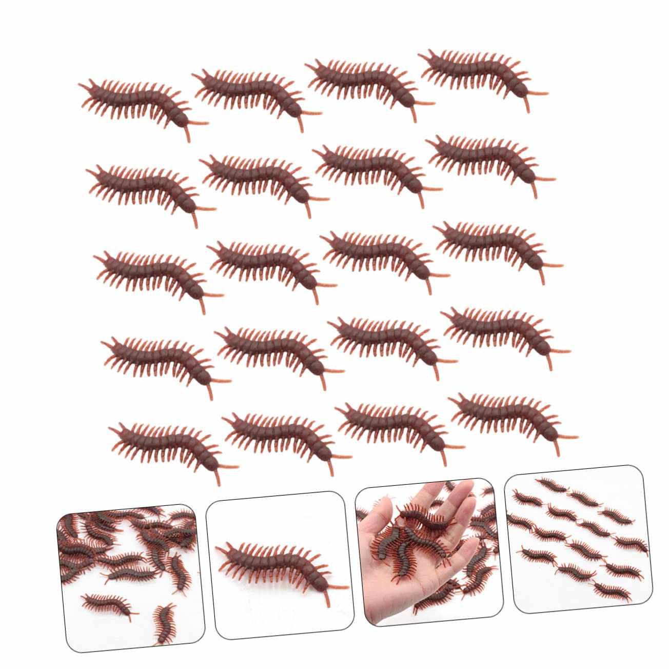 Picture of Imitation Insects Fake Centipede Toys Realistic Bugs Prank Joke Gift for April Fools Day Scary Mischief Halloween Party Decoration
