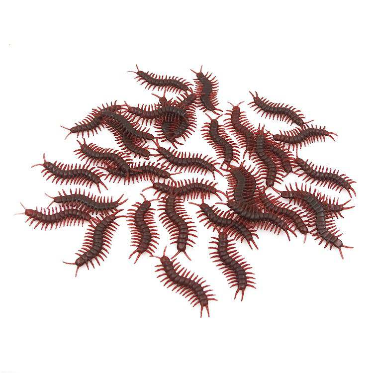Picture of Imitation Insects Fake Centipede Toys Realistic Bugs Prank Joke Gift for April Fools Day Scary Mischief Halloween Party Decoration