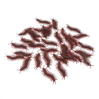 Picture of Imitation Insects Fake Centipede Toys Realistic Bugs Prank Joke Gift for April Fools Day Scary Mischief Halloween Party Decoration