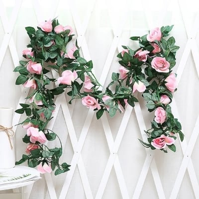 Picture of Floral Elegance: Handmade Rose Vine Letter "M" Wall Decor