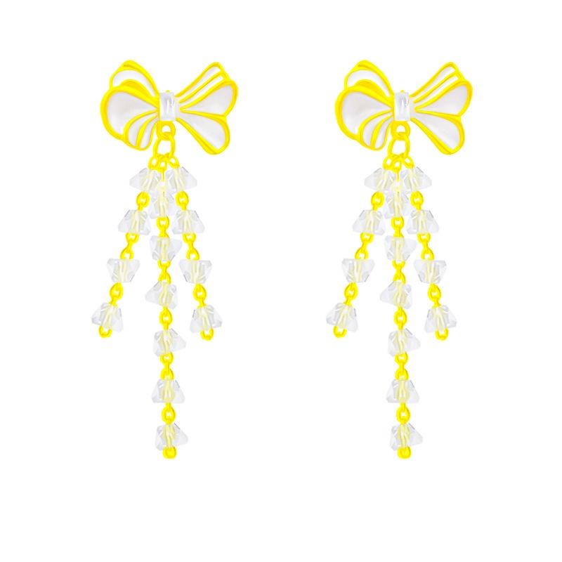Picture of Ladies Fashion Rhinestone Butterfly Chain Earrings Punk Personality All-match Exquisite Asymmetrical Ear Clip