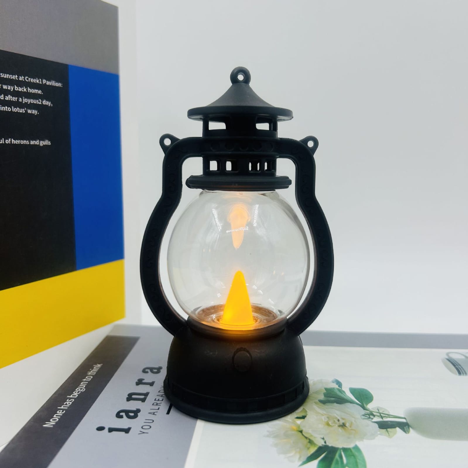 Picture of Retro Kerosene Night Light Outdoor Camping Kerosene Garden Oil Lamp Lantern Art Pendant Christmas Halloween Crafts Decorations