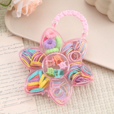 Picture of Multi-Color Hair Accessories Kit – Perfect for Little Princess-Flower & Heart Shape Hair Band Set