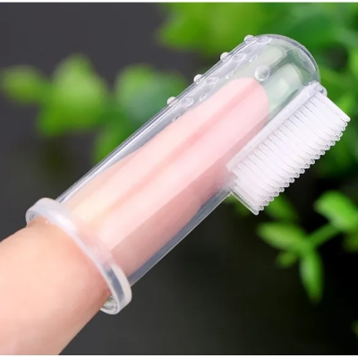 Picture of Soft Silicone Baby Finger Toothbrush Children's Teeth Cleaning Toothbrush Baby Tongue Cleaning Brush Pet Cleaning Tools