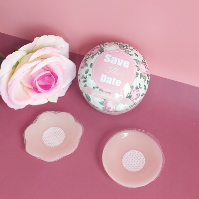 Picture of Women Silicone Nipple Stickers Anti-bump Chest Pad Lift Nipple Cover Pads 1-Pair ( Skin Colo )