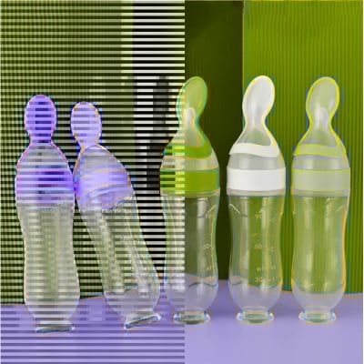 Picture of Baby Silicone Hard  Spoon Feeder (90ml Bottle)
