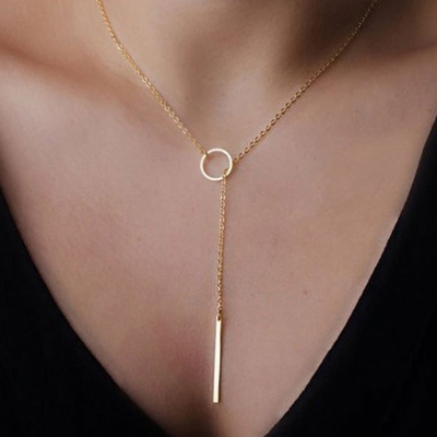 Picture of New Simple Metal Ring Short Stick Chain for girls