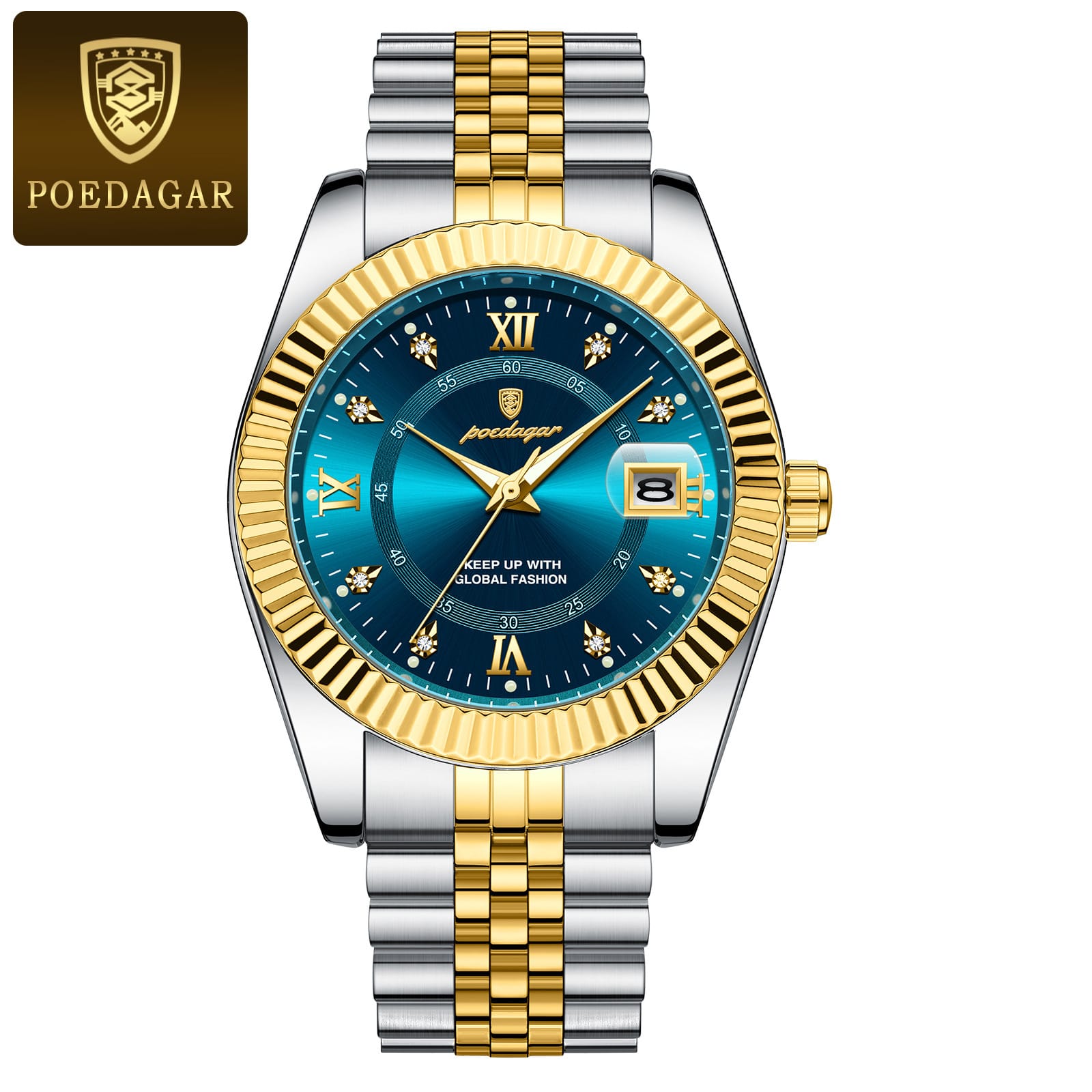 Picture of Poedagar Royal Emerald Prestige with Diamond Hour Markers