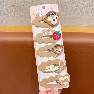 Picture of Cute Girls Cartoon Animal Fruit Hairpins Children Sweet Heart Hair Clip Barrettes Headband Kids Fashion Hair Accessories