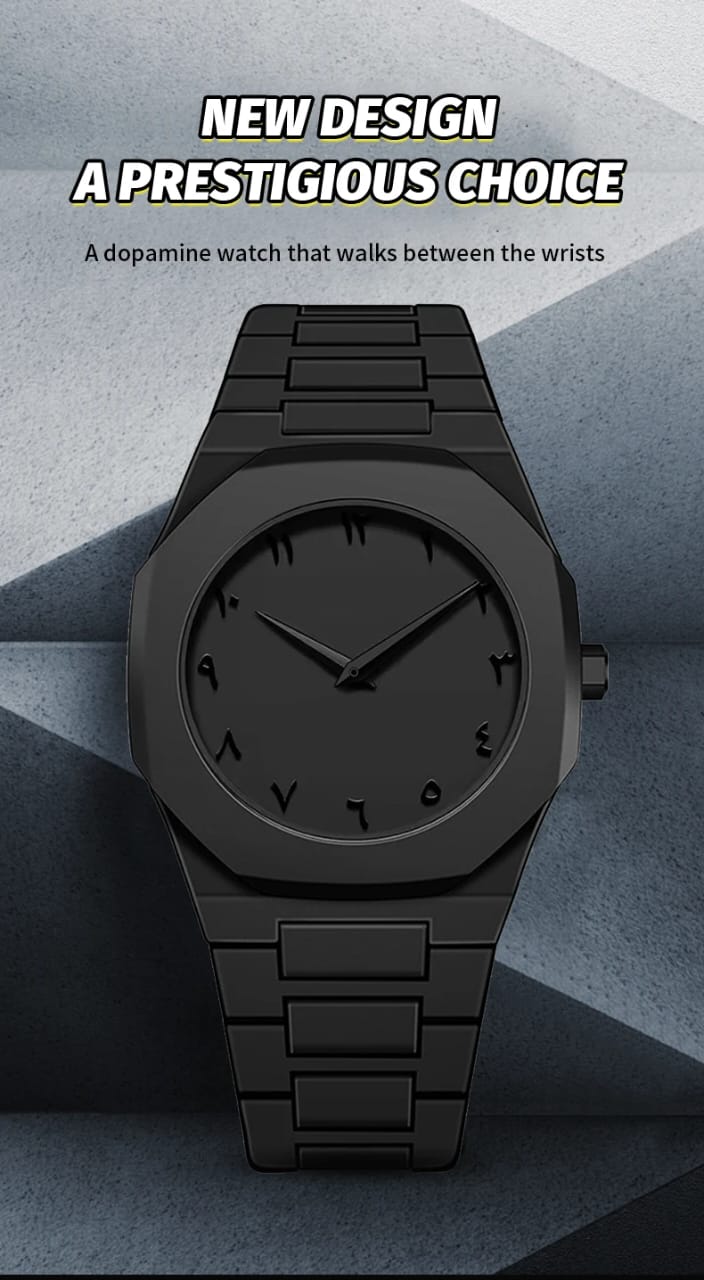 Picture of Aura Men’s Matte Black Analog Watch With Arabic Numerals