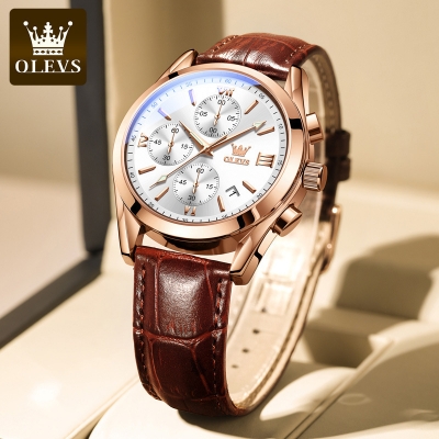 Picture of Top Luxury Leather Analog Quartz Fashionable Watch Master Copy Watch for Men