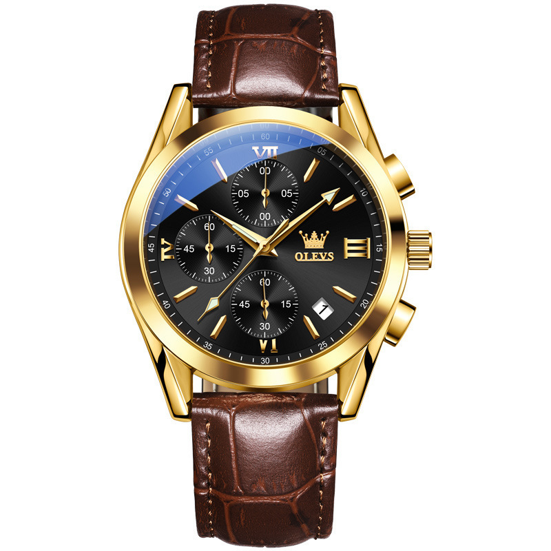 Picture of Top Luxury Leather Analog Quartz Fashionable Watch Master Copy Watch for Men