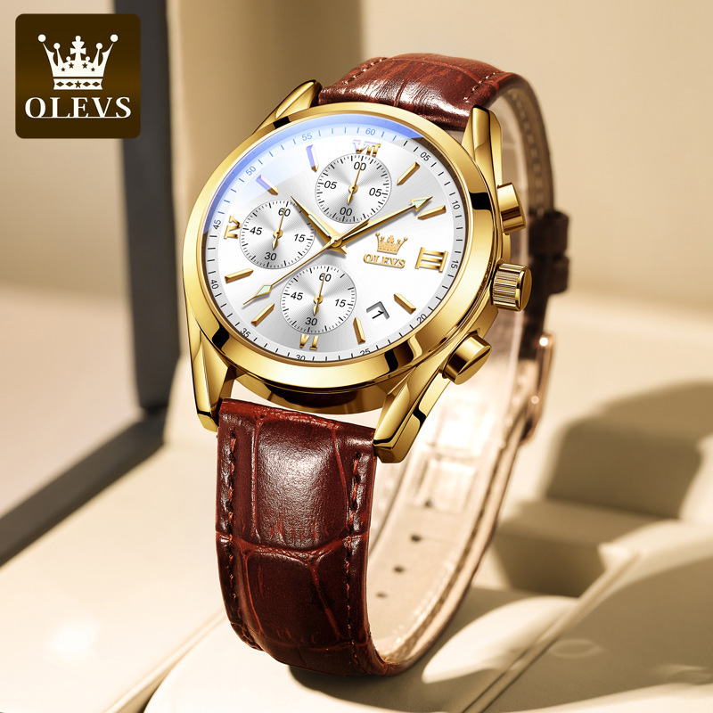 Picture of Top Luxury Leather Analog Quartz Fashionable Watch Master Copy Watch for Men