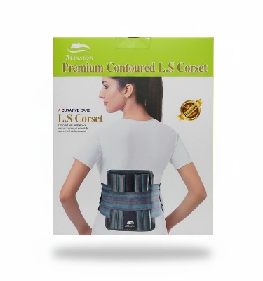Picture of Lumbar Sacro Corset premium Support LS Waist Belt for Men/Women Lower Back Pain Relief w/Dual Adjustable Straps