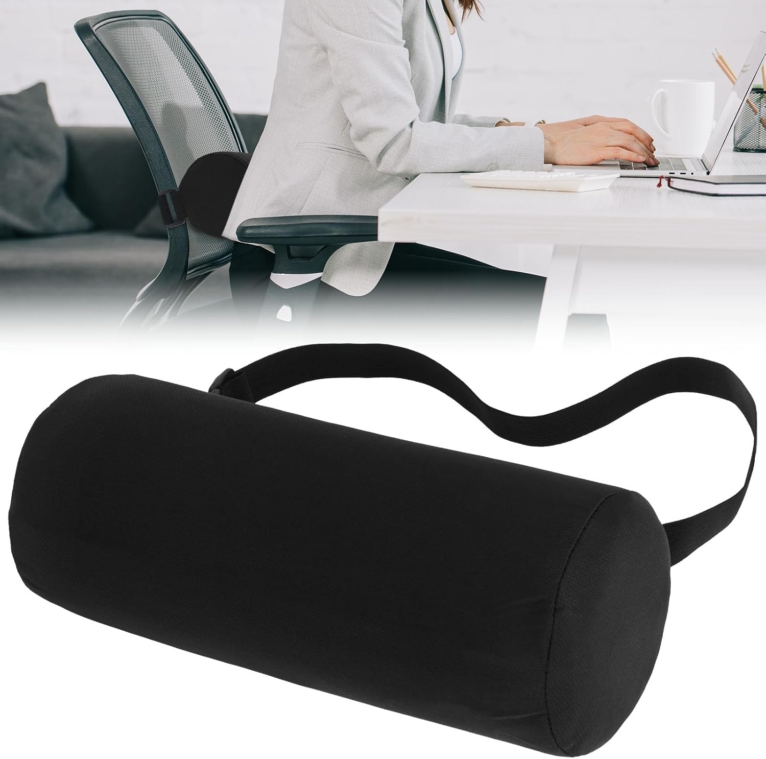 Picture of Lower Back Pain - Spine Lumbar Roll Cushion - Alleviate Discomfort And Improve Posture With Spine Lumbar Roll Cushion For Lower Back Pain Relief - Multicolor