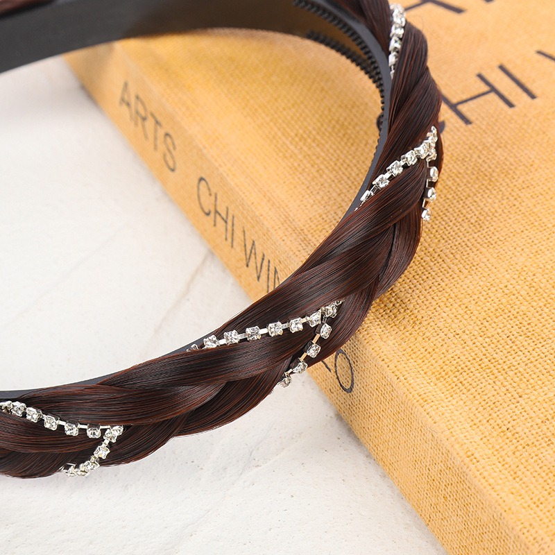 Picture of Korean Style Fashion Women's Hair Hoop Solid Color Pleated Elastic Headband Winter Hairband Hair Ties Hair Accessories Headwear