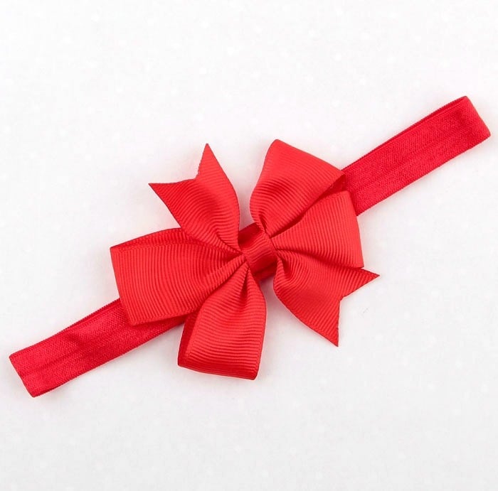 Picture of Wholesale Solid Color V-Ribbon Swallowtail Baby Bow Headband