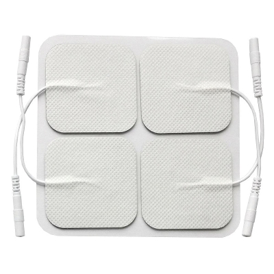 Picture of 2 Pair 5x5cm Electrode Pads for Electric Tens Acupuncture Digital Therapy Machine for Slimming Electric Body Massager Frequency - White