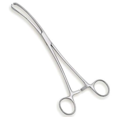 Picture of Stainless Steel Deluxe Surgical Vulsellum Forceps Scissor 10" Approx (250mm) - Silver