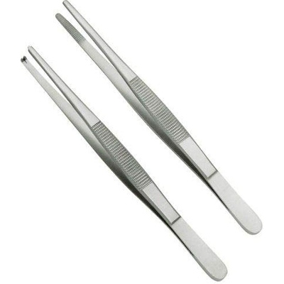 Picture of Thumb Dissecting Forceps Set of 2 pcs. (Toothed Forceps 6", No-Toothed Forceps 6") - Silver