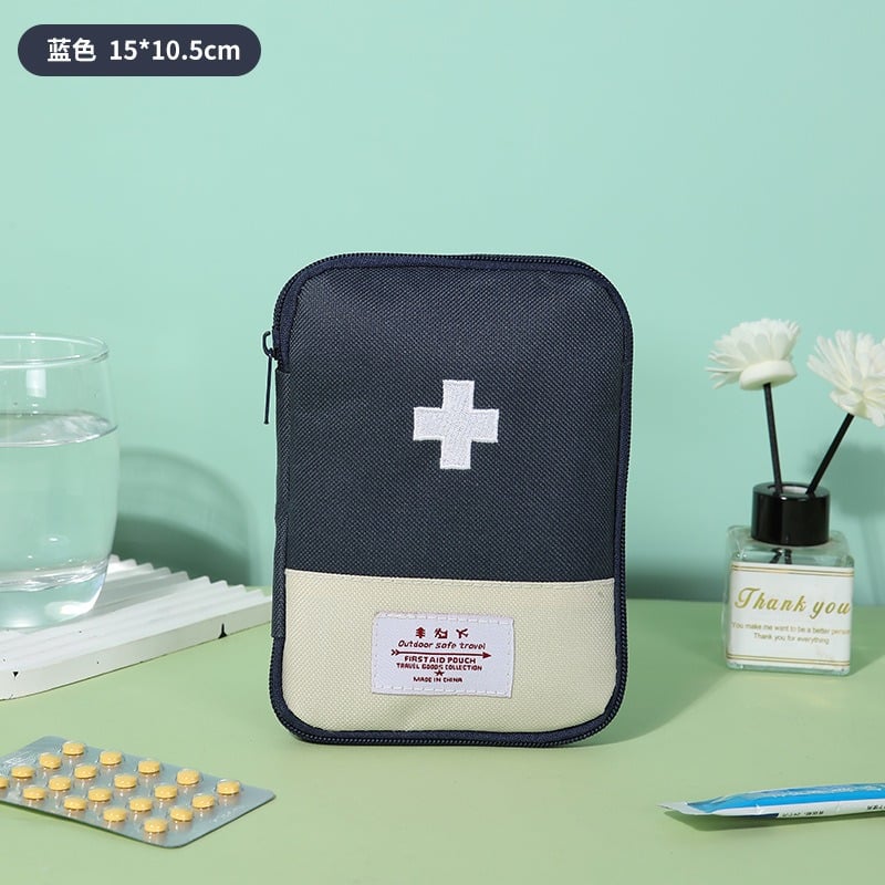 Picture of Mini First Aid Pouch Portable Small Emergency Medicine Storage Bag First Aid Kit Bag for Outdoor Camping Hiking Travel Emergency