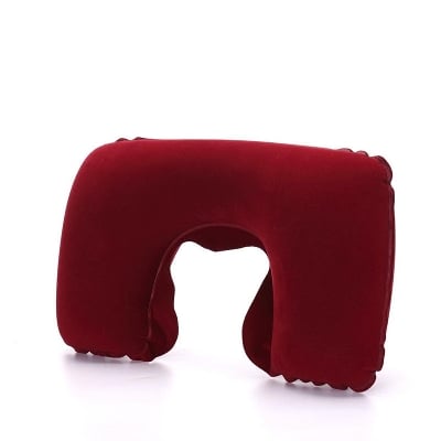 Picture of Functional Inflatable Neck Pillow Inflatable U Shaped Travel Pillow Car Head Neck Rest Air Cushion for Travel Neck Pillow 1PC - Neck Pillow - Multicolor