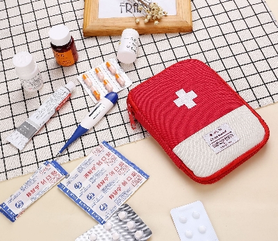 Picture of Mini First Aid Pouch Portable Small Emergency Medicine Storage Bag First Aid Kit Bag for Outdoor Camping Hiking Travel Emergency