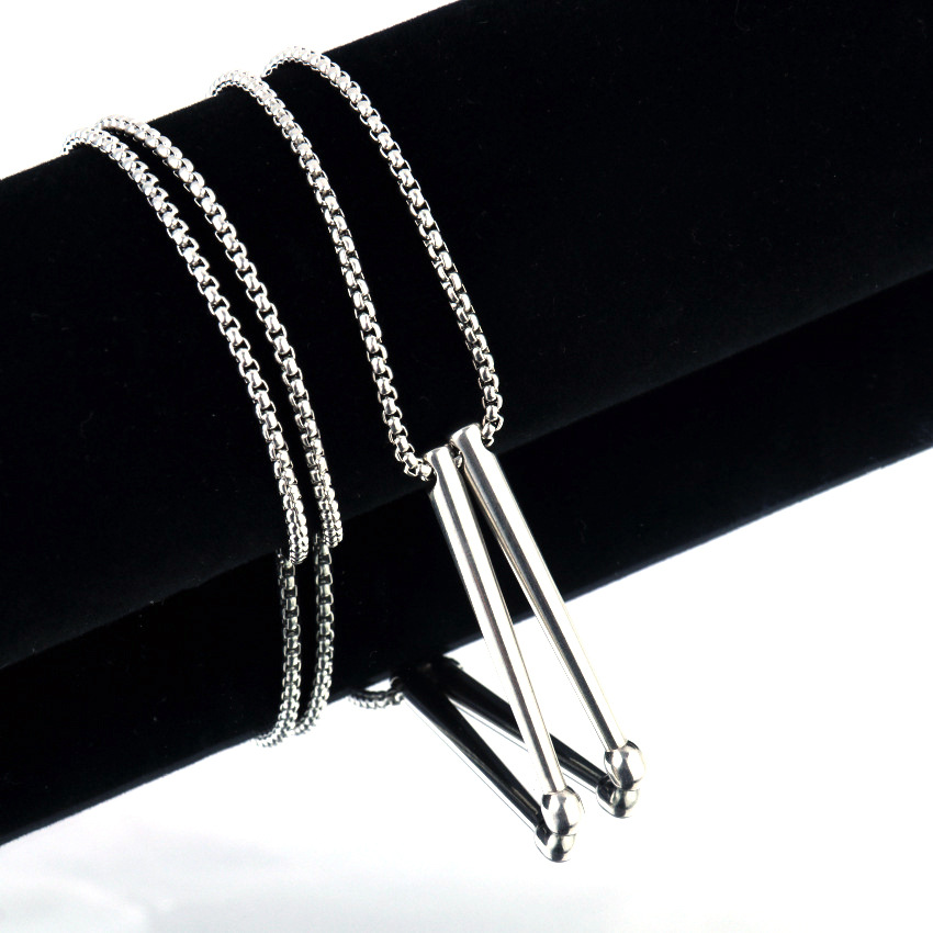 Picture of Viking Wolf Raven Pendant Necklace for Men Stainless Steel Geometric Chain