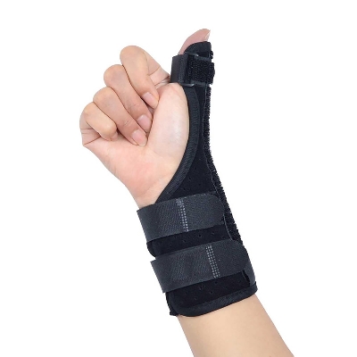 Picture of Thumb Splint & Wrist Brace – Both Wrist Splint and Thumb Splint to Support Sprains, Tendinosis, Tenosynovitis, Fractures or Trigger Thumb, Hand Brace for Carpal Tunnel - Black