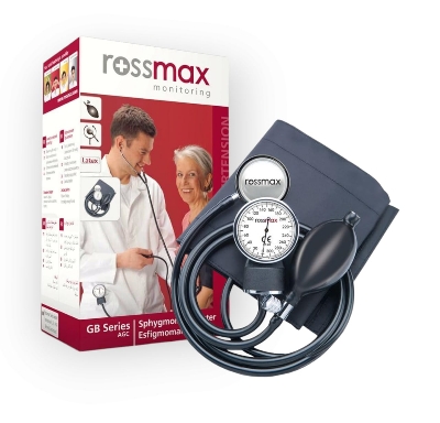 Picture of Rossmax GB112 Aneroid Blood Pressure Monitor Sphygmomanometer with Stethoscope Dual Head (Black) - Black