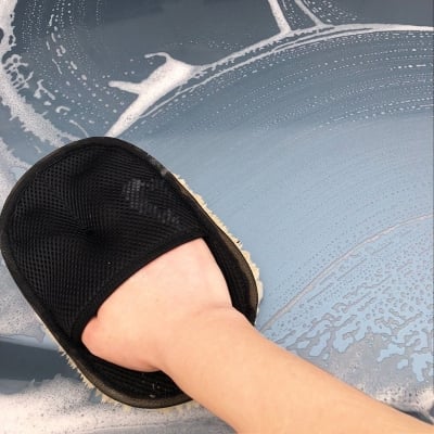 Picture of Pet Hair Removal Tool Pet Grooming Gloves Reusable Static Removal Glove for Dog Cat Long/Short/ Hair from Clothes Carpets