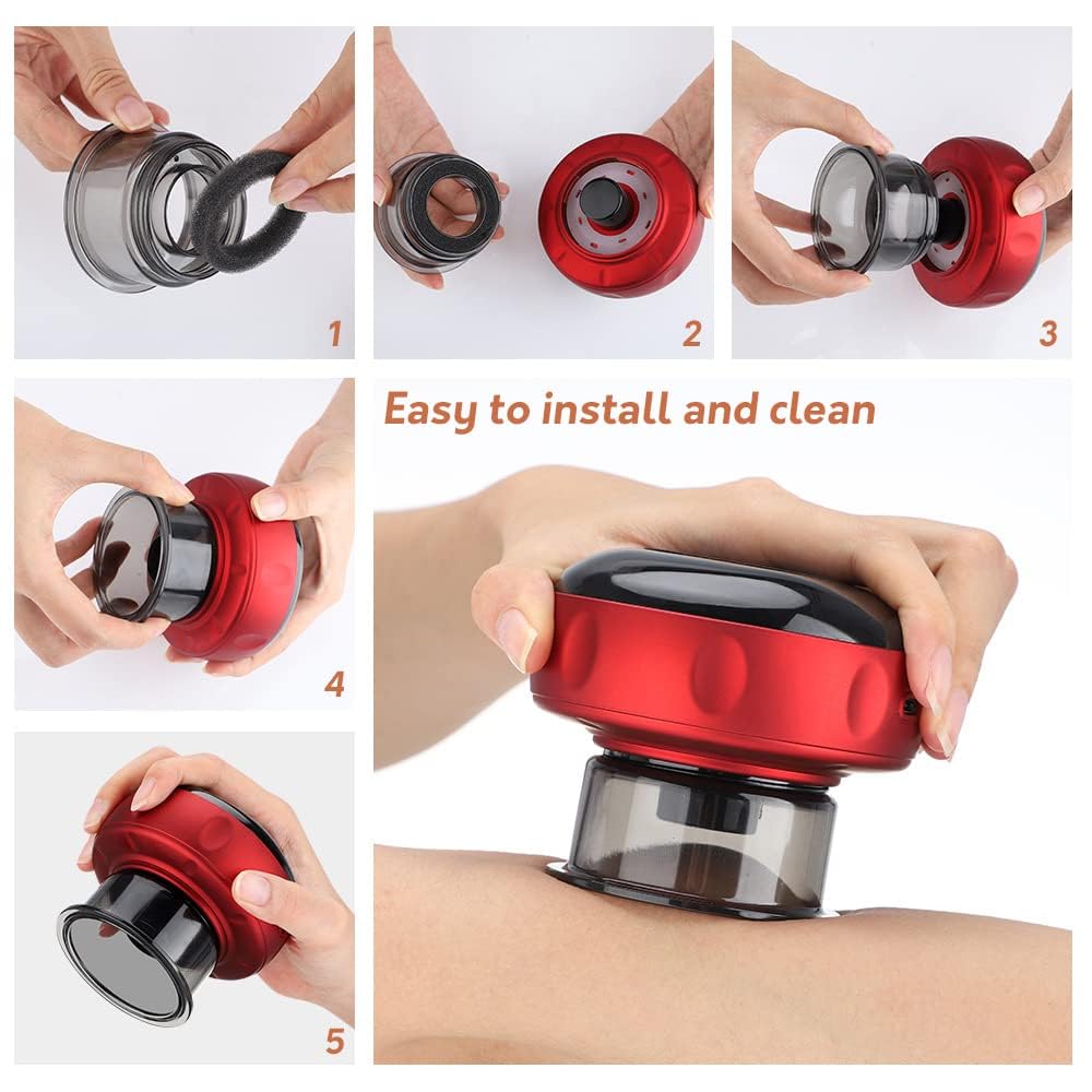Picture of Smart Massage Glass Therapy Vacuum Cupping Chinese Hijama Cup Machine Therapy for Back, Neck, Joint Pain Relief - Multicolor