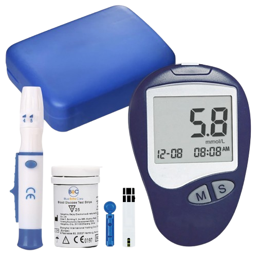 Picture of Oximetar and Thermometer and Blood Glucose Meters and Blood Pressure Monitor 4 in1 Health care Kits Home Office - COMBO_PACK