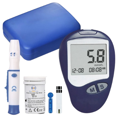 Picture of Oximetar and Thermometer and Blood Glucose Meters and Blood Pressure Monitor 4 in1 Health care Kits Home Office - COMBO_PACK