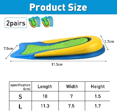 Picture of 1 Pairs of Silicone Gel Heel Pads, Heel Spur Inserts, Orthopaedic Heel Cushions, Soft Gel Insoles for Relief from Plantar Fasciitis, Heel Spurs and Achilles Pain