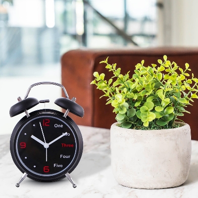 Picture of Classic Black Twin Bell Alarm Clock | Loud Ringer