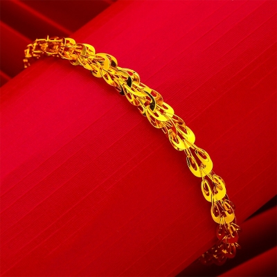 Picture of Gold Plated Stylish Chain Bracelet for Women