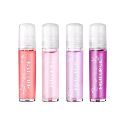 Picture of Dragon Ranee 4 Pcs Fruit Lip Oil Set Lip Gloss Crystal Jelly Liquid Lipstick Set