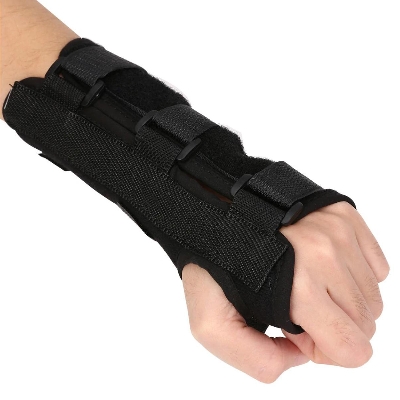 Picture of 1 Peace Professional Wrap Support Splint Band Balt Belt Carpal Tunnel'S Wrist Brace Sprion Prevention Wrap Protector - Black