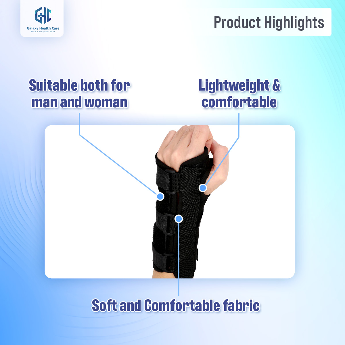 Picture of 1 Peace Professional Wrap Support Splint Band Balt Belt Carpal Tunnel'S Wrist Brace Sprion Prevention Wrap Protector - Black
