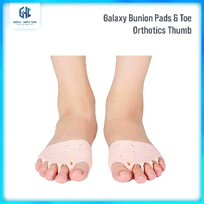 Picture of Galaxy Bunion Pads & Toe Orthotics Thumb Big Bone Orthotics 2 Pieces Toe Separators Bunion Corrector for Straightener of Hallux Valgus and Pain reliever (1 Pair) - Cream