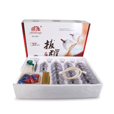 Picture of 32 Piece Vacuum Cupping Body Massager Ventosa Suction Cup Jar Set Plastic Vacuum Suction Therapy Capping Set For Can Massage