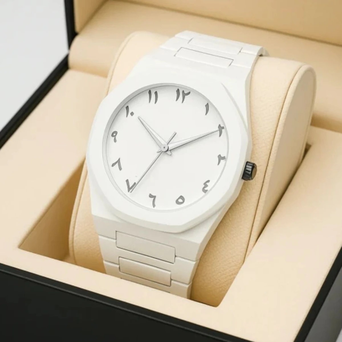 Picture of Arabian Middle Eastern Black Matte Oil Plastic Men's Watch Cross-border Quartz Watch