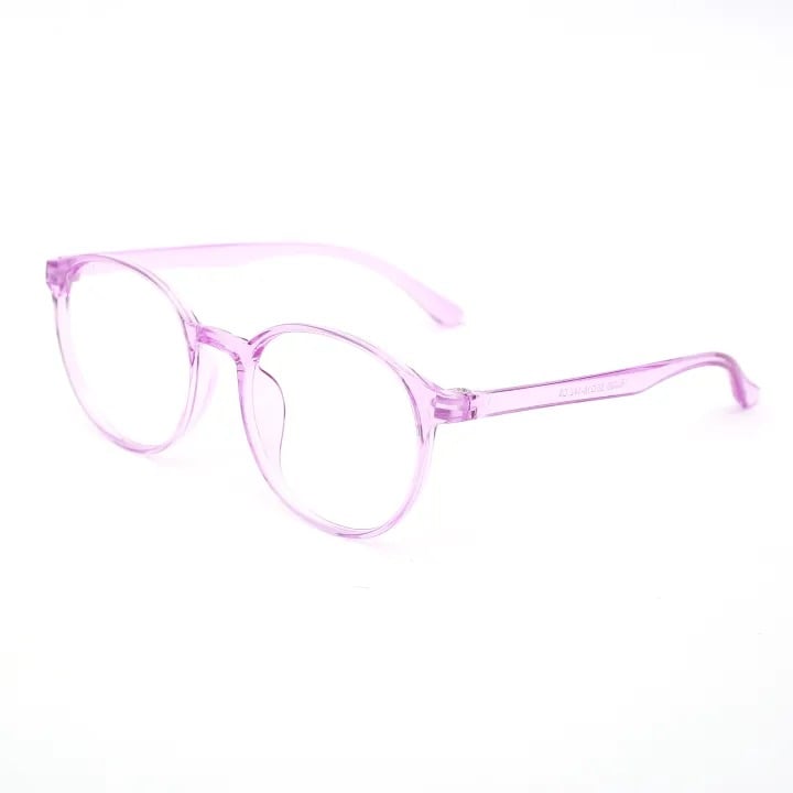 Picture of Stylish Purple Round Frame Blue Light Blocking Glasses